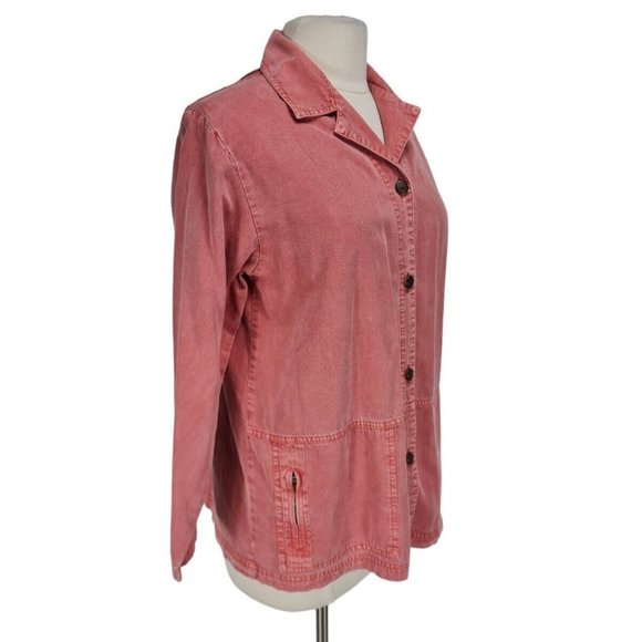 NANNETTE KELLER Womens 2 Piecs Chambray Pant Set Top Size M Pant Size S Pink E7P - Picture 4 of 12